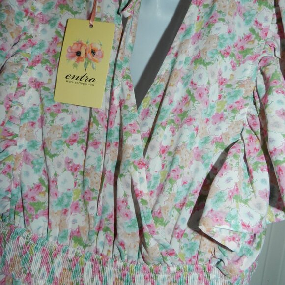 Entro Ruffle Tiered Maxi Dress floral size large🆕 FAST🏃‍♀️⚡🚚💥 - Picture 10 of 14